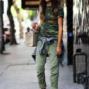 Военни панталони: женски панталони в армейски стил