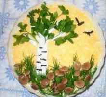 "Бреза гора", салата: рецепти, начини за декорация