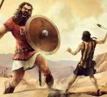 Библейски герои Дейвид и Голиат. битка