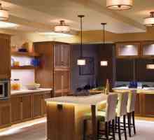 Дизайн на кухненското осветление: описание на опциите, снимка