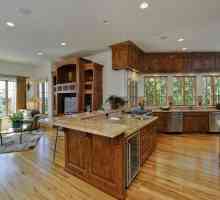 Дневната е комбинирана с кухнята: снимка на дизайна в апартамент и частна къща