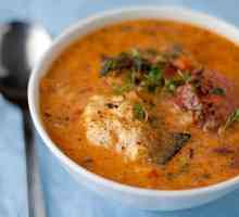 Готварска супа от цаца в доматен сос