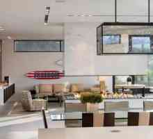 Кухня-дневна интериор в частна къща: избор на стил, мебели и аксесоари