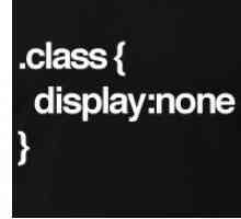 Използване на свойството CSS `display: none`