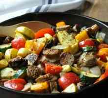 Как най-добре да готвите месо със зеленчуци в тиган
