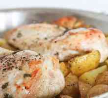 Как да се пекат пилешките филета с картофи във фурната?