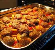 Картофи с кюфтета във фурната: няколко опции за горещо ястие