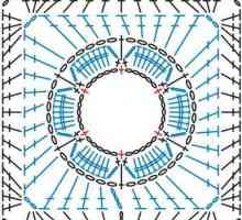 Плот мотив на една кука: диаграма, описание на плетене на една кука
