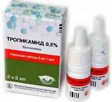 Лекарства "Тропикамид" (капки за очи): свойства и инструкции за употреба