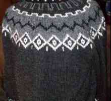 Мъжки и женски пуловер игли за плетене: схема