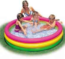 Надуваем плувен басейн с пързалка за деца: функции, гледки и отзиви