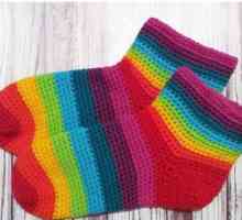Sock crochet: схема, снимка, декорация опции
