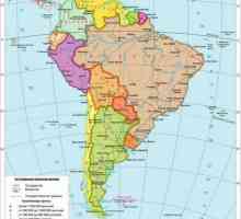Преглед на разположението на Южна Америка в сравнение с други континенти