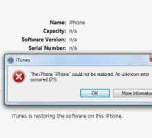 Грешка 21 на iPhone: причините за появата, как да го отстраните