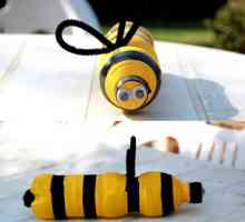 Пчела от пластмасови бутилки ще украси вашата цветна градина