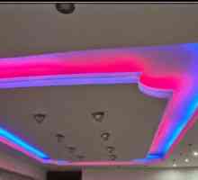 Таванно осветление с LED лента. LED лента в опъвам таван