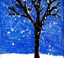 Чертеж: "Зима", старши група. Рисуване в детска градина
