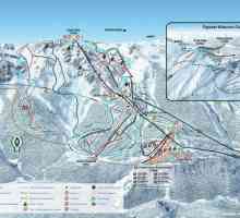 `Rosa Khutor` е руски ски курорт. Схема на маршрутите "Роза хатру" и…
