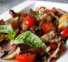 Салата от патладжани и домати с чесън: рецепта за готвене. Начало готвене