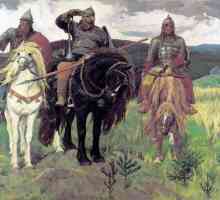 Композиция върху картината "Bogatyri" Vasnetsov. История и описание