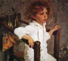 Състав на картината "Мика Морозов" Серов. портрет