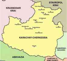 Столицата на Република Карачай-Черкес. Карачай-Черкесия на картата