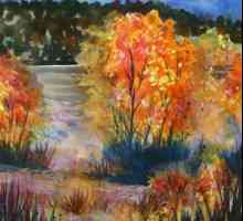 Научете се да нарисувате есен: Пейзаж с дърво