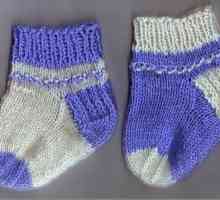 Уроци на бродиране за млади майки: как да плета чорапи за новородени с игли за плетене
