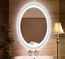 Огледало с осветление в банята със собствените си ръце. Снимка на огледала със светлина