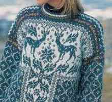 Женски пуловер с елени: модел на плетене и описание