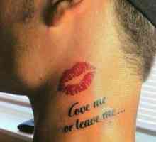 Значението на татуировката е "целувка"