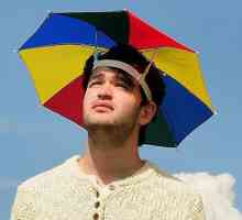 Чадър на главата от слънцето и дъжд
