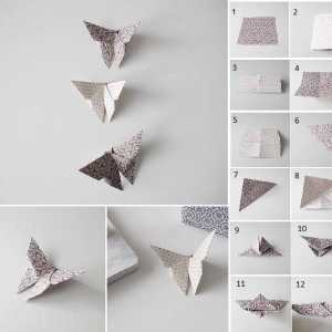 Butterfly-оригами със собствените си ръце: стъпка по стъпка инструкции