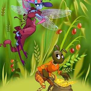 Фейбъл "Dragonfly and the Ant" (Крилов IA): съдържание, история на басни и морал