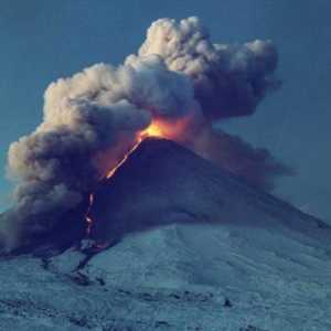Без име - вулкана на Камчатка. Вулканично изригване