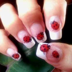 Ladybug на ноктите - прости и вкусни