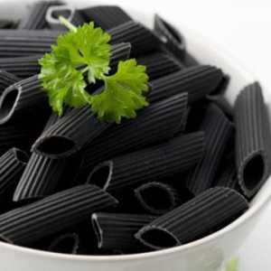 Черни макаронени изделия: характеристики, рецепта
