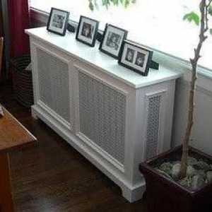 Декоративни екрани за радиатори: размери, снимка