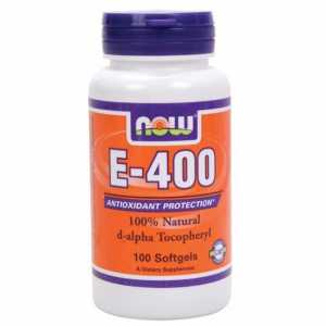 Е-400 витамин: инструкция за употреба, наръчниty. Естествен витамин Е в капсули от NOW Foods