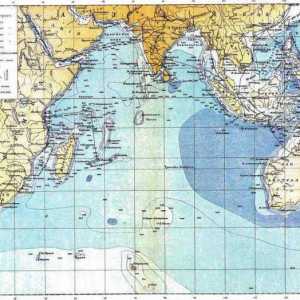 Географско положение на Индийския океан: описание, характеристики. Индийски океан на картата