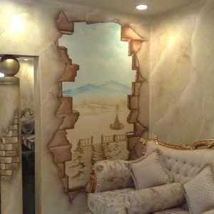 Артистично боядисване на стените в интериора: цена и снимка