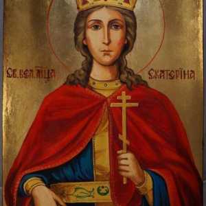 Икона на св. Катрин Великият мъченик. Животът на светеца, благоговение и молитва