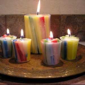 Осъществяване на свещи у дома. Декоративни свещи със собствените си ръце