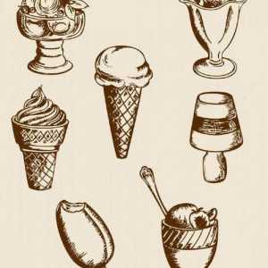 Как да нарисувате сладолед в чаша