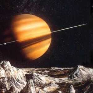 Как да нарисуваме планета? Изображение на Сатурн във фона на звездното небе и лунния пейзаж
