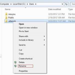 Как да преименувате папката на потребителя в Windows 8 бързо и безопасно