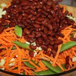 Как да подготвим салата с корейски моркови и боб?