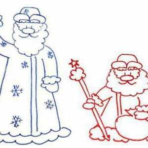 Как да нарисуваме Дядо Коледа и Снежната девойка стъпка по стъпка