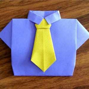 Как да направите оригами вратовръзка с риза: майсторски клас
