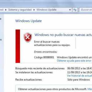 Код за грешка 800b0001 Windows 7: какво е и как да се справим с него